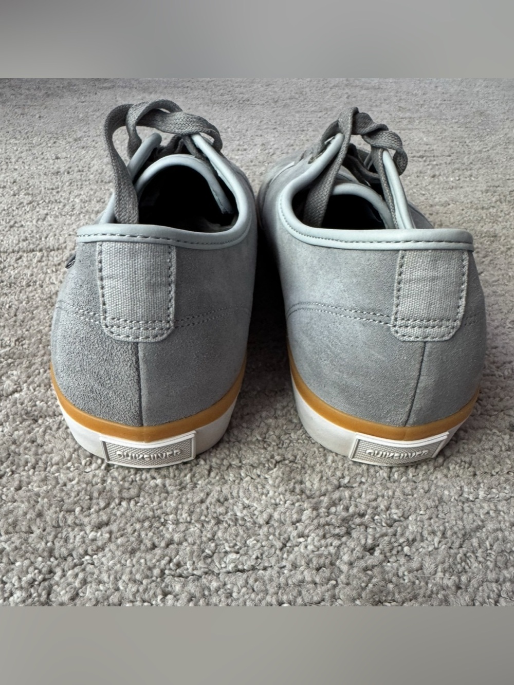 Quiksilver Men's Grey Suede Low Top Sneakers Size 10 - Picture 6 of 8